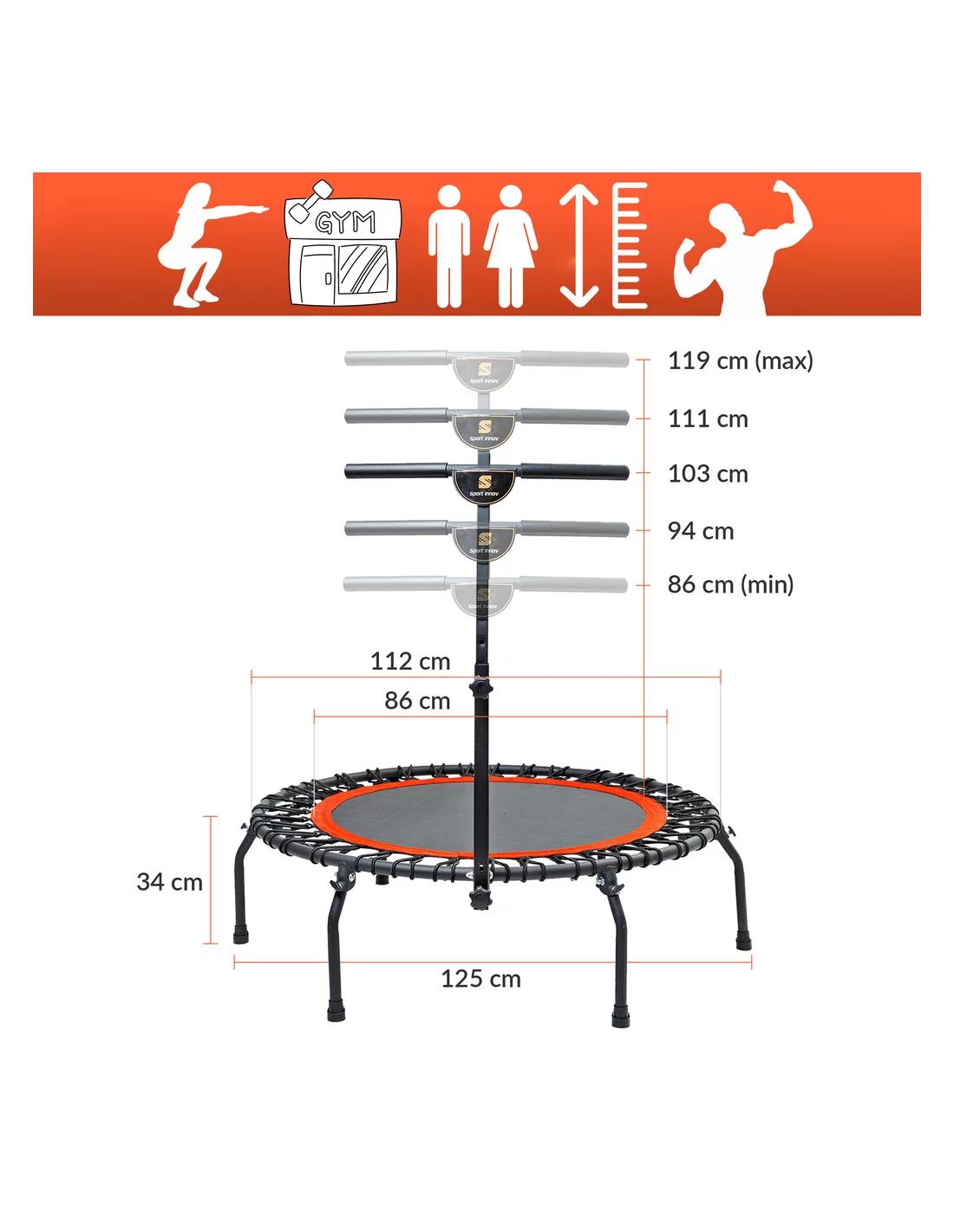 Trampoline Fitness - Mini Trampoline Starflex pro